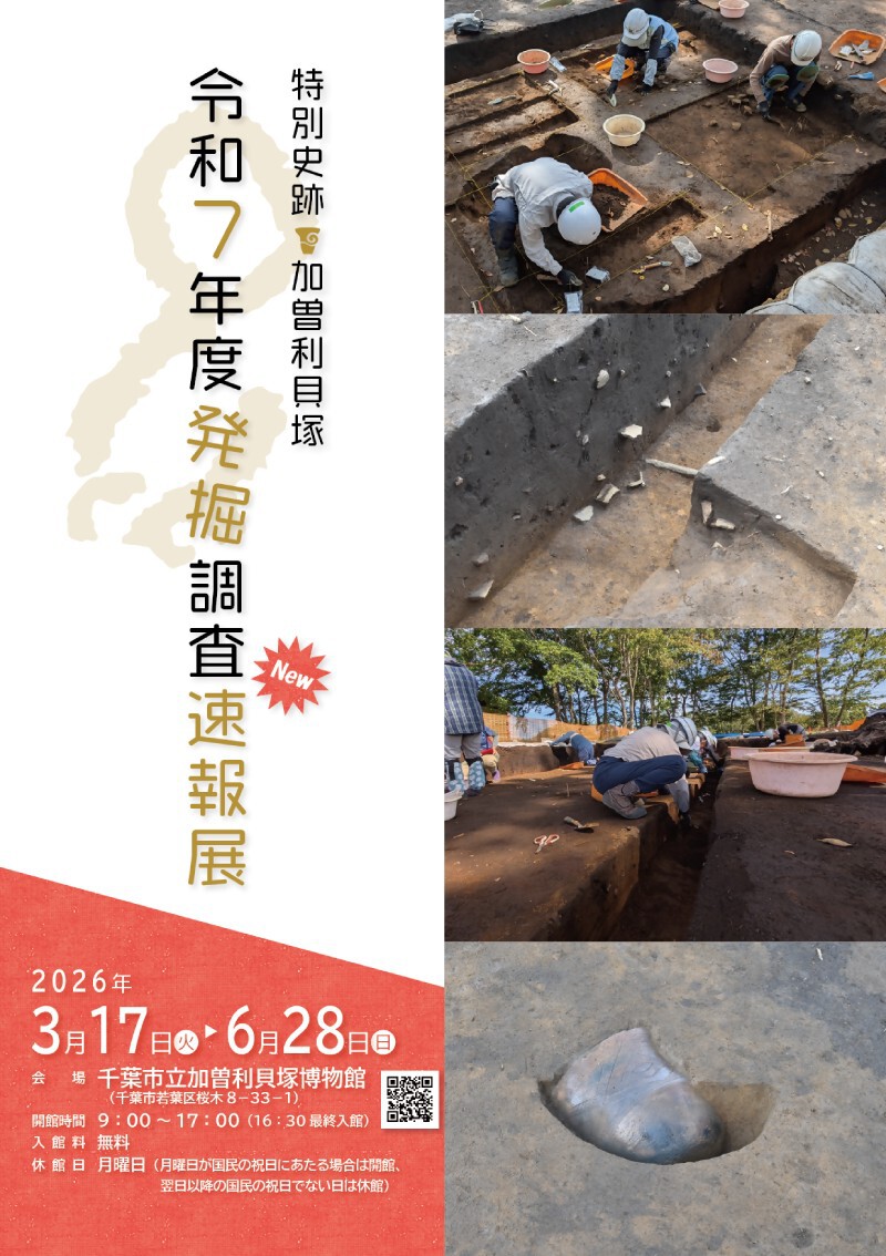 令和7年度　特別史跡加曽利貝塚発掘速報展の開催